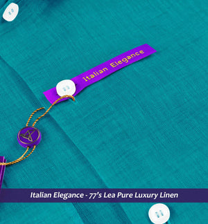 Girona- Turquoise Solid Linen