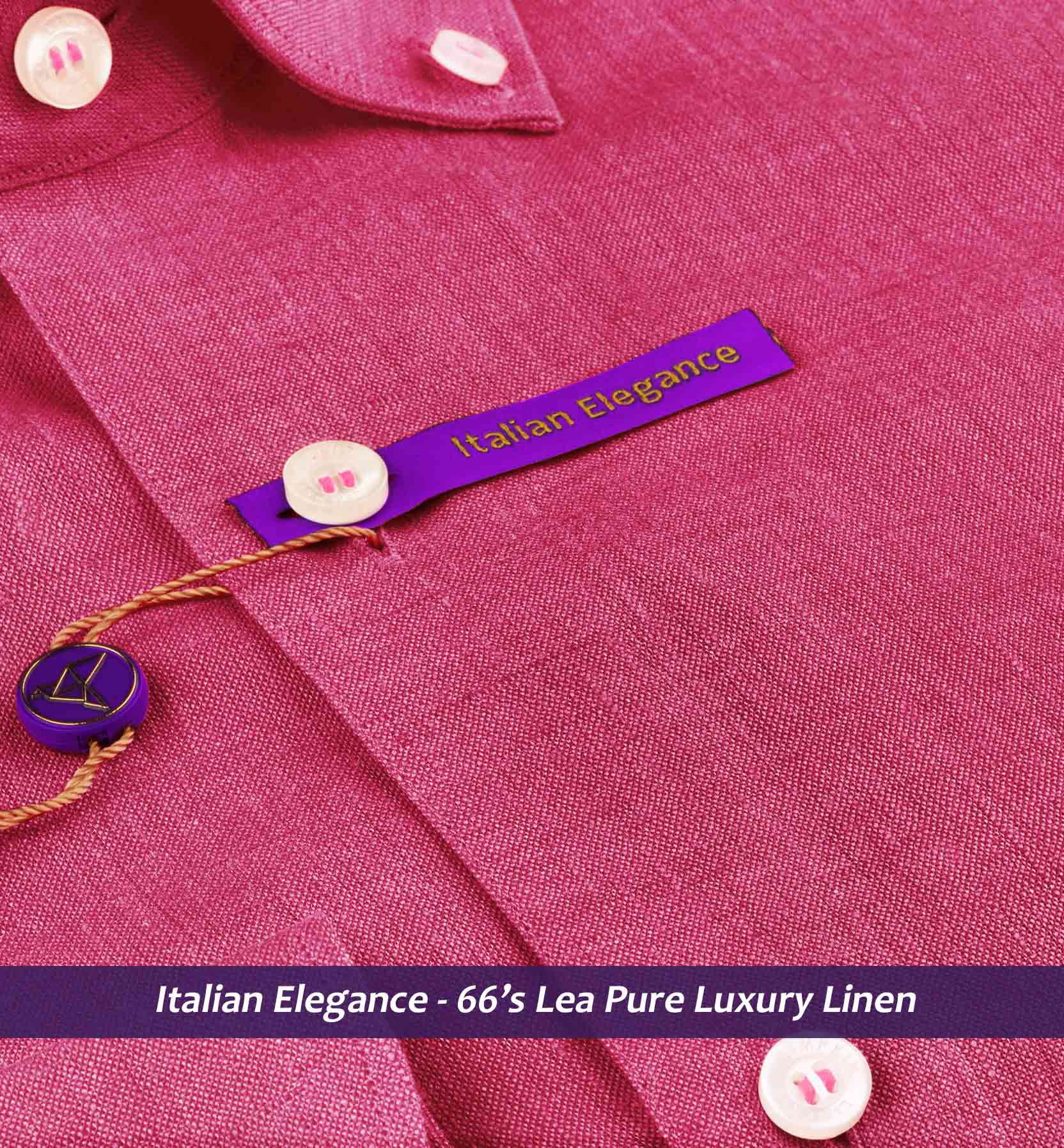Loreto- Hibiscus Red Solid Linen