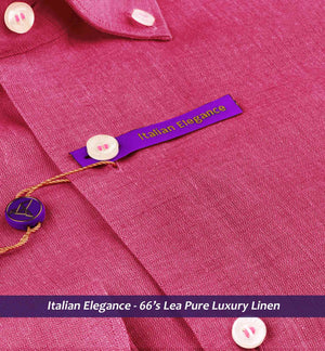 Loreto- Hibiscus Red Solid Linen