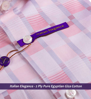Vienna- Flamingo Pink & Grey Check