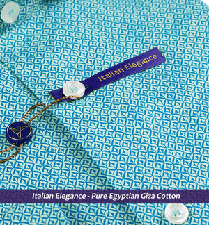 Lorain- Turquoise & Blue Magical Print