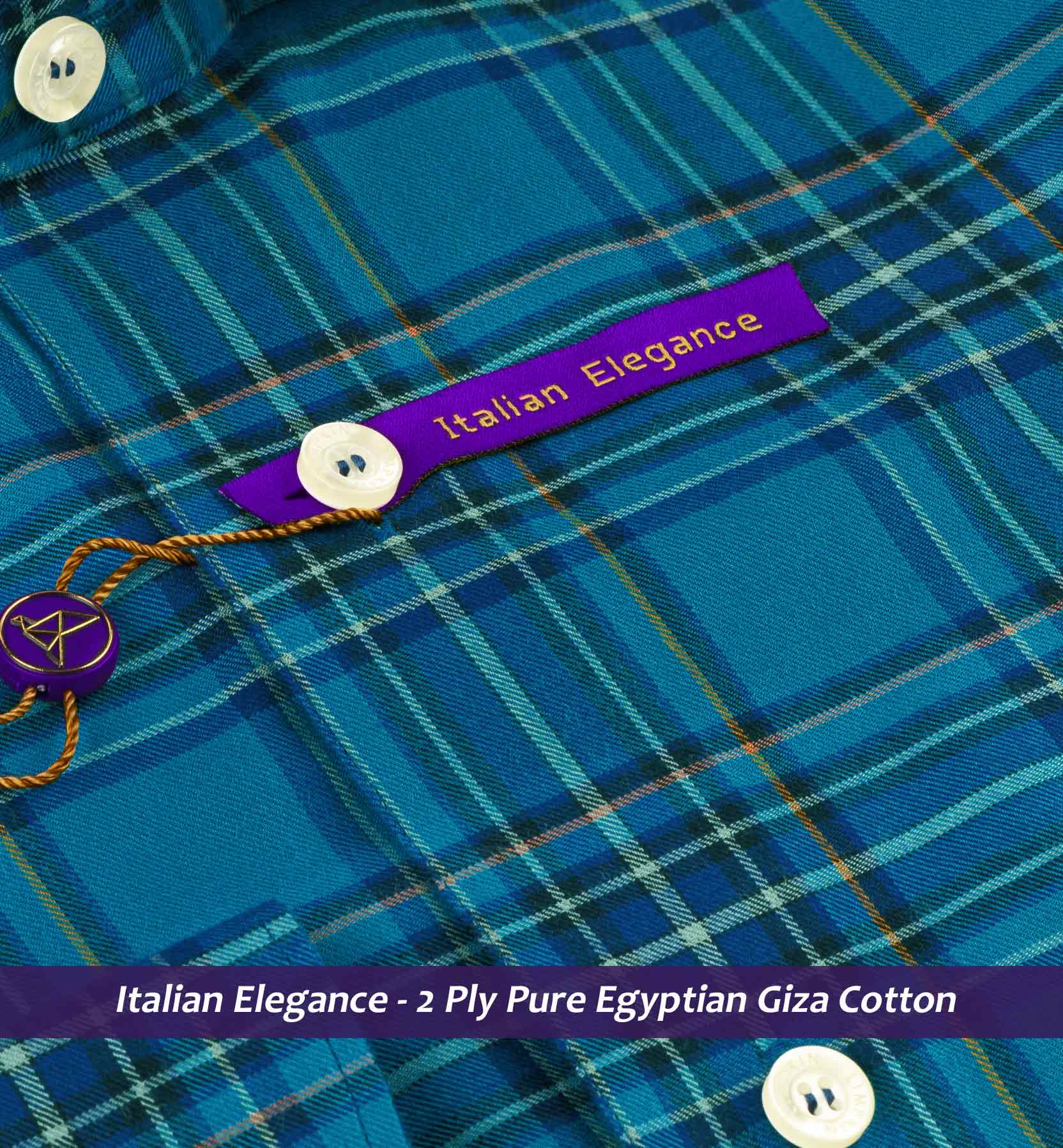 Rimini- Teal Blue & Navy Check