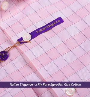 Portland- Flamingo Pink & Brown Check