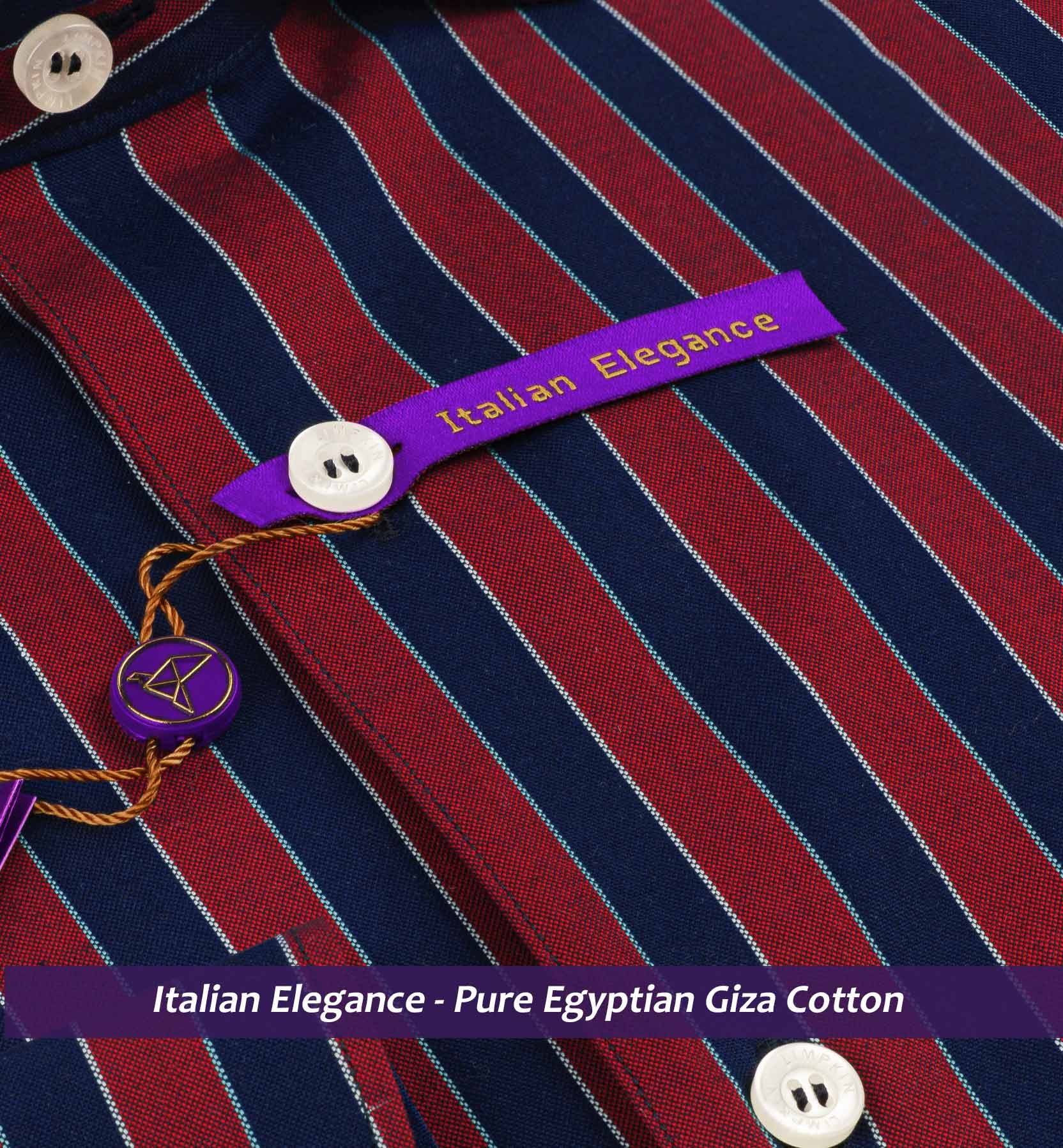 Geneva- Burgundy & Navy Magical Stripe