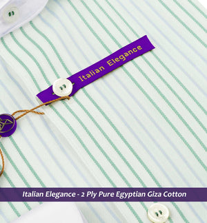 Columbia- Emerald Green & Grey Stripe