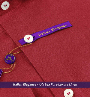 Maryland- Crimson Red Solid Linen