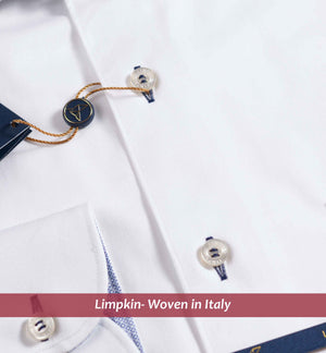 Sardinia- Pristine White & Blue Print Contrast