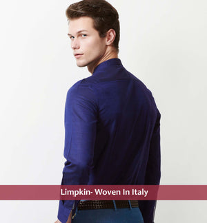 Tripoli- Navy Solid Linen with Print Contrast