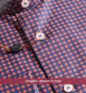 Siberia- Navy & Orange Magical Print