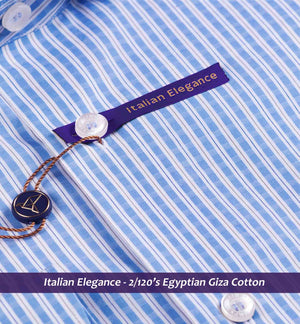 Galicia- Azure Blue & Beige Check