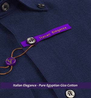 Salvador- Navy Blue Solid- Button Down