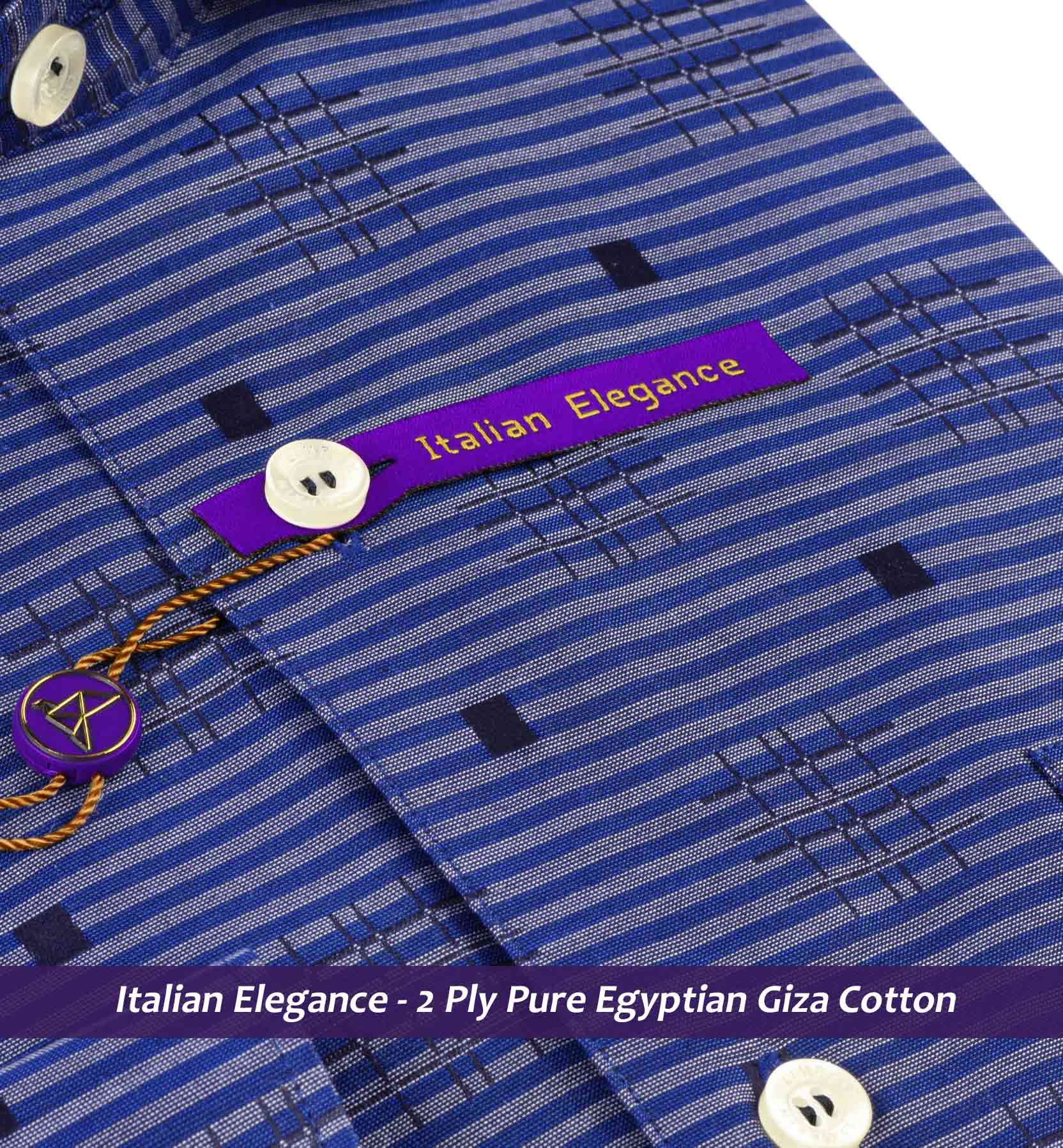 Surrey- Royal Blue Horizontal Stripe