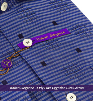 Surrey- Royal Blue Horizontal Stripe