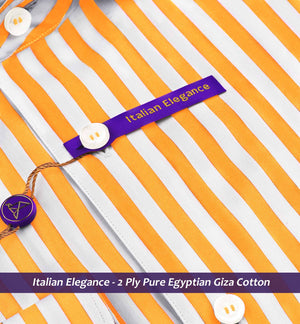 Cyprus- Amber Yellow & Ivory Stripe