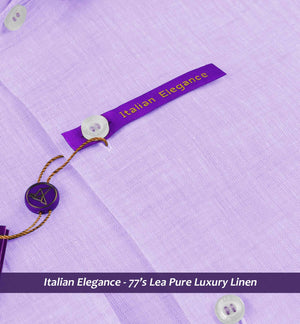 Tuscany- Periwinkle Lilac Solid Linen- 77's Lea Pure Luxury Linen