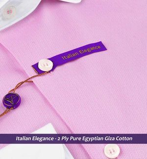 Denton- Flamingo Pink Stripe- White Collar