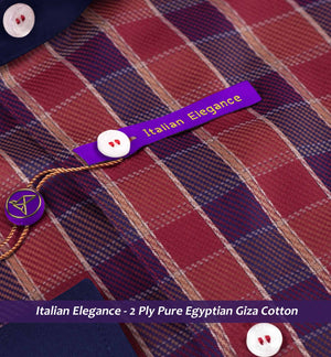 Solviati- Burgundy & Beige Check