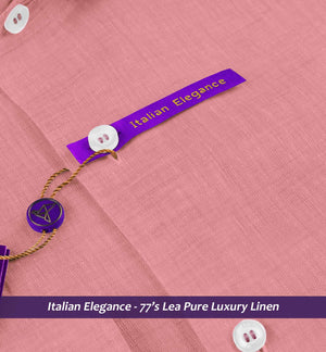 Mallawi- Apricot Pink Solid Linen- 77's Lea Pure Luxury Linen