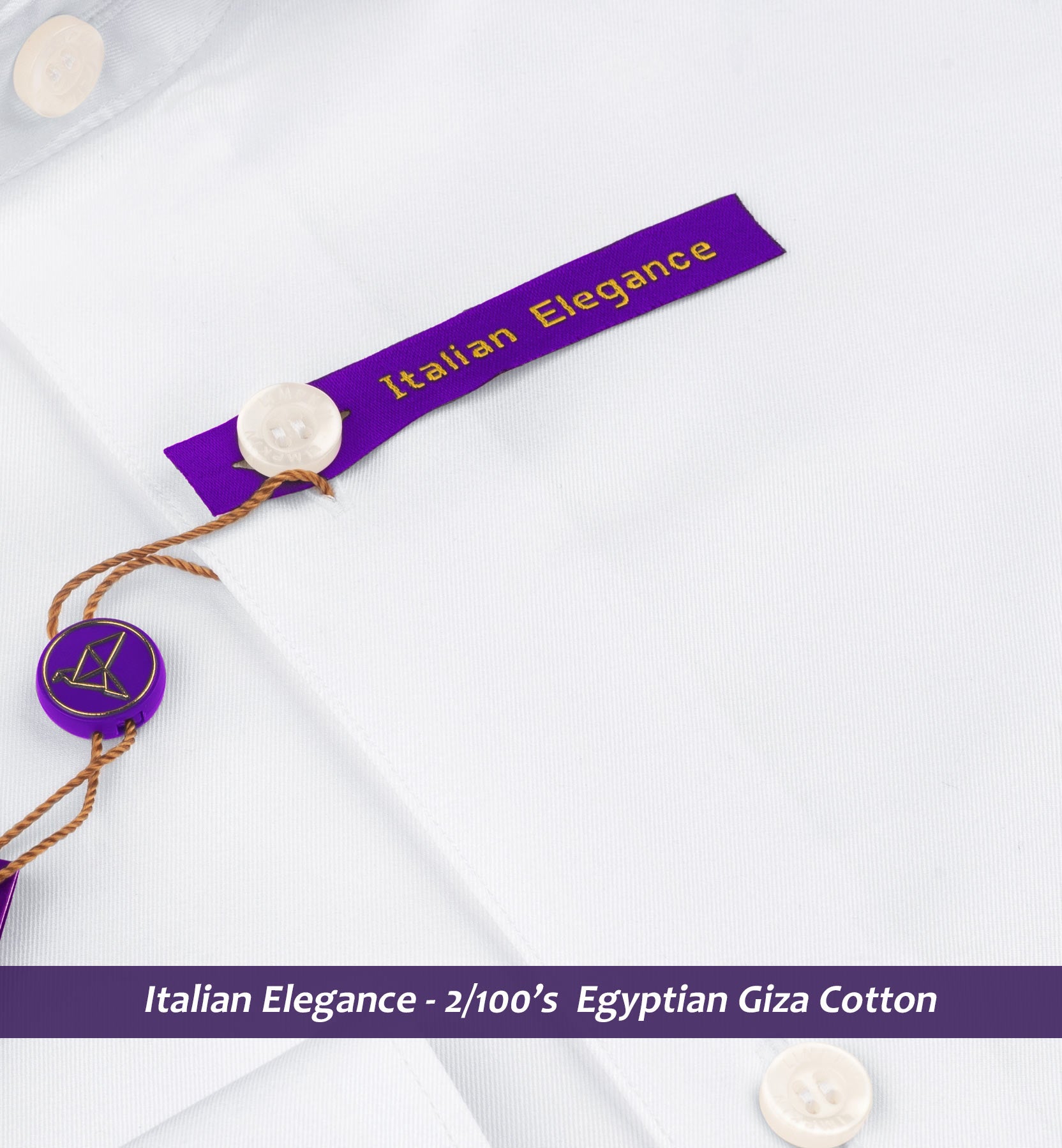 Monaco- The Best Formal White- 2/100 Egyptian Giza Cotton