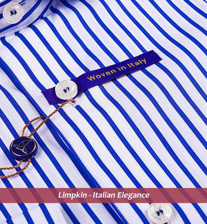 Brantford- Cobalt Blue & White Stripe