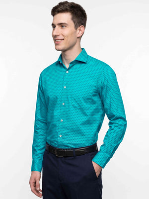 Florence- Turquoise & Navy Magical Print