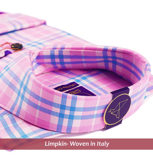 Rochester- Daffodil Pink & Blue Check