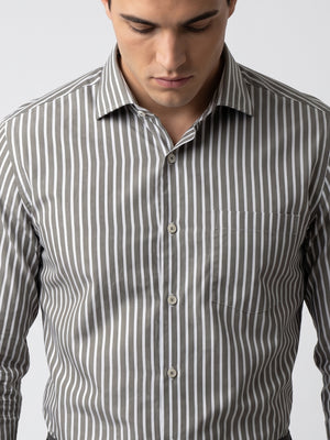 Cyprus- Olive & White Stripe
