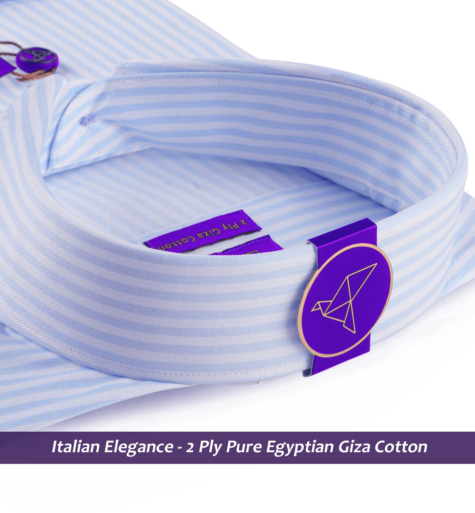 Philadelphia- Azure Blue & White Stripe