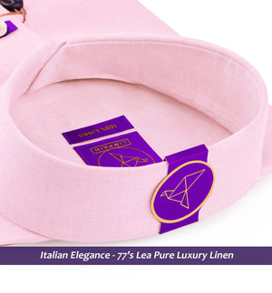 Slovenia- Lemonade Pink Linen- Button Down