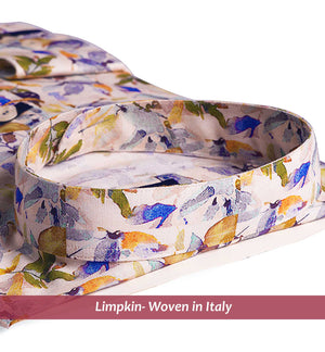 Lombok- Beige & Green Leaf Print- Cotton Linen Blend