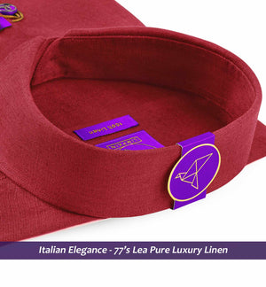Maryland- Crimson Red Solid Linen