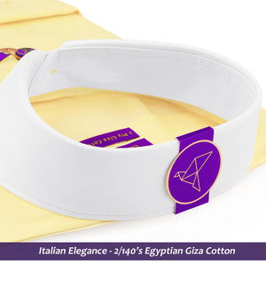 Sisian- Daffodil Yellow with White Collar
