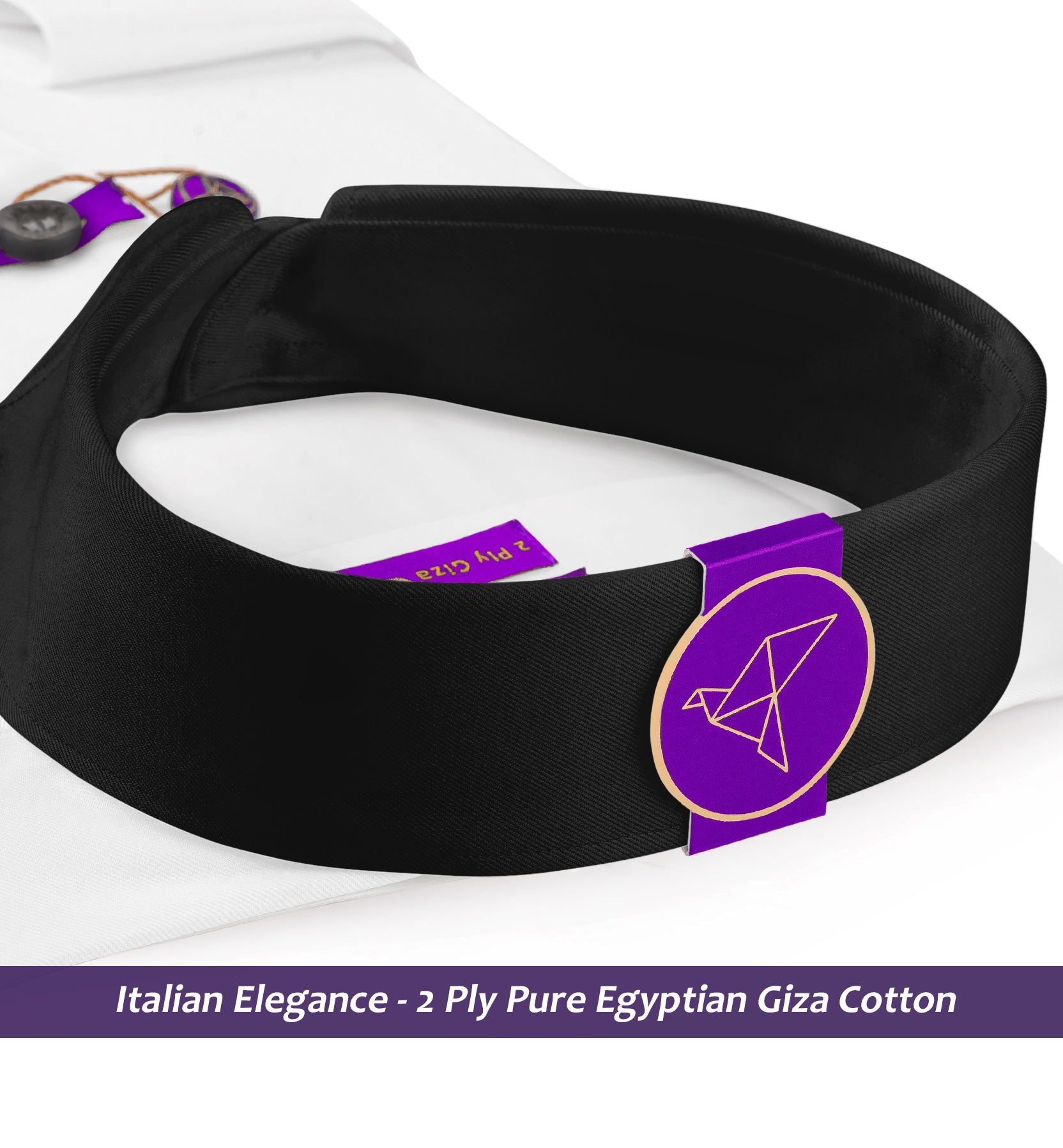 Bolivia- Pristine Pure White- Black Button Down