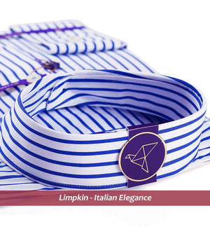 Brantford- Cobalt Blue & White Stripe