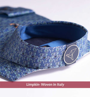 Marbella- Royal Blue & Green Print