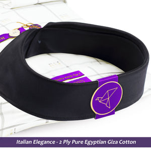 Prague- Grey & Beige Check- Black Collar