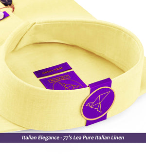 Moldova- Daffodil Yellow Linen- Button Down