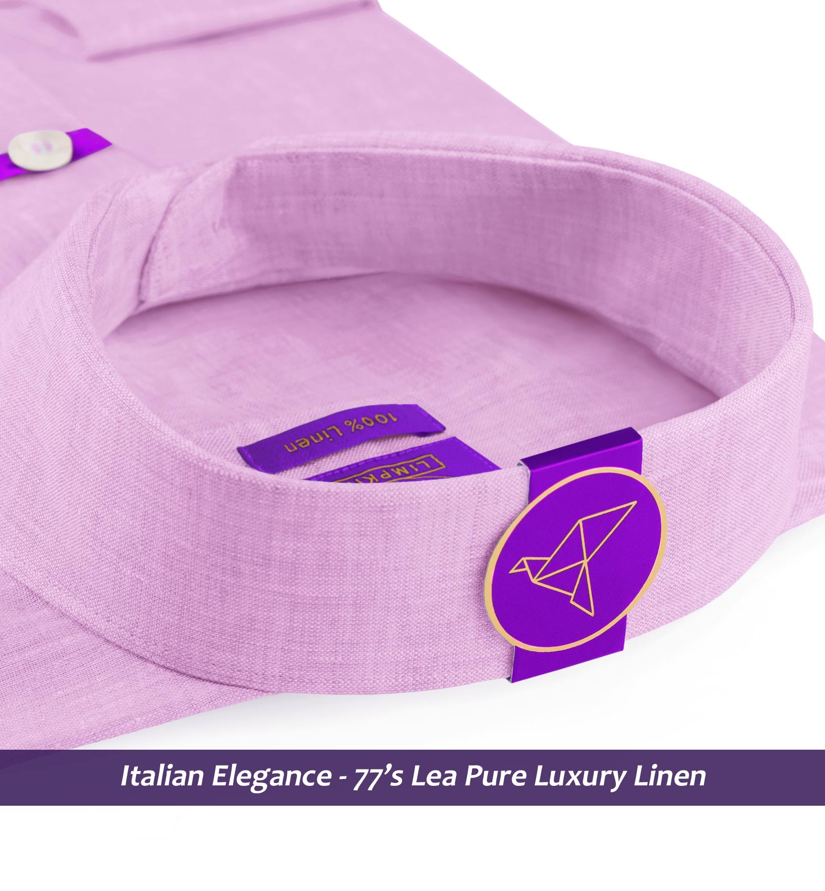 Tuscany- Blush Pink Solid Linen- 77's Lea Pure Luxury Linen