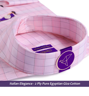 Portland- Flamingo Pink & Brown Check