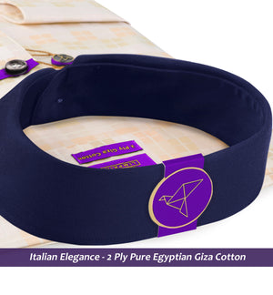 Montreux- Cantaloupe Orange Check- Navy Collar