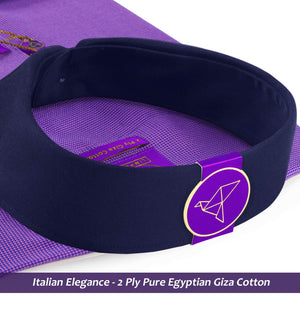 Sebastian- Purple Structure- Navy Collar
