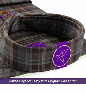 Cortland- Teal & Brown Check