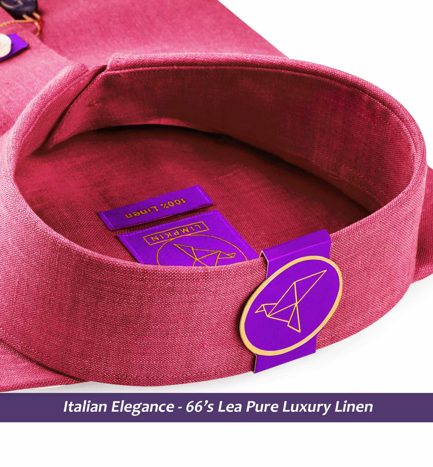 Loreto- Hibiscus Red Solid Linen