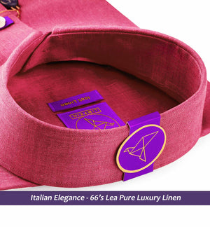Loreto- Hibiscus Red Solid Linen