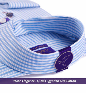 Galicia- Azure Blue & Beige Check