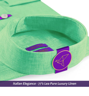 Seville- Fern Green Solid Linen