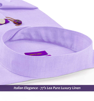 Memphis- Periwinkle Lilac Linen- Mandarin Collar