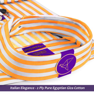 Cyprus- Amber Yellow & Ivory Stripe