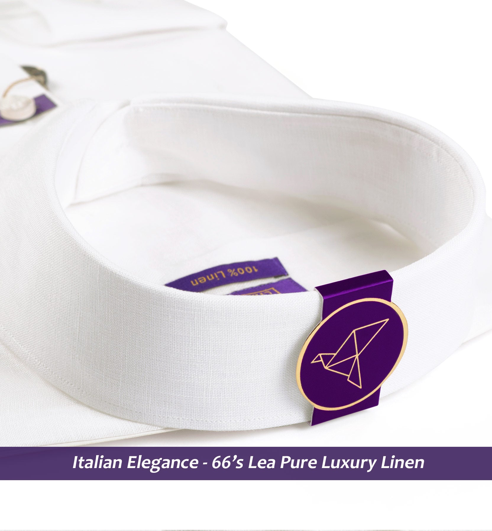 Ibiza- Ivory White Pure Linen- 66's Lea Pure Luxury Linen