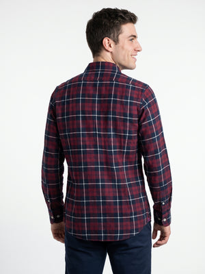 Santorini- Burgundy & Navy Check